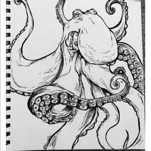 Octopus ink art original